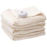 Costway 62" x 84" Twin Size Electric Heated Throw Blanket with Timer-Beige