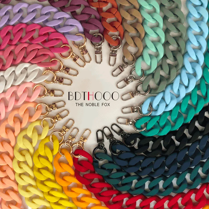 Chaîne mode femmes sac à main accessoires résine acrylique luxe givré montre sangle pochette sac à bandoulière bricolage 45 cm 120 cm