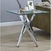 East Urban Home Lenworth Modern Sleek Design Chrome Metal & Glass End Table Glass in Gray | 21.65 H x 21.65 W x 21.65 D in | Wayfair