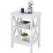 17 Stories Steel Nightstand Wood/Metal in White | 24.2 H x 15.7 W x 11.8 D in | Wayfair 260AE3507FF749A892ED0ECE1E07CAA4