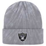 Youth Gray Las Vegas Raiders Tie-Dye Cuffed Knit Hat