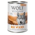 24x400g Wolf of Wilderness Free Range Wide Acres poulet élevé en liberté - Pâtée pour chien