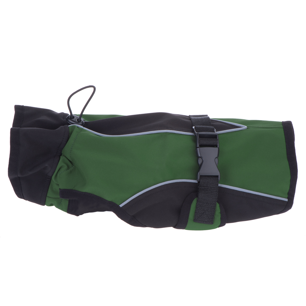 Manteau en softshell pour chien - longueur du dos : 35 cm environ - vert