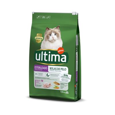 2x7,5kg Stérilisé Boules de poils Ultima pour chat - Croquettes pour chat