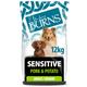 2x12kg Burns Sensitive+ porc, pomme de terre - Croquettes pour chien