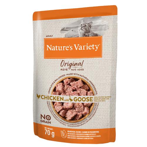 24x70g Nature's Variety Original Paté No Grain, poulet, oie - Pâtée pour chat