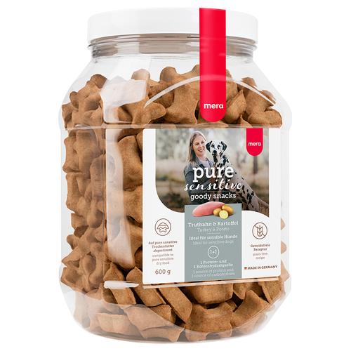 600g Goody Snacks dinde, pommes de terre sans céréales mera pure sensitive - Friandise pour chien