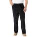 Men's Big & Tall Knockarounds® Full-Elastic Waist Pants in Twill or Denim by KingSize in Black Corduroy (Size 5XL 38)