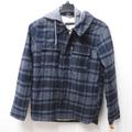 Levi's Jackets & Coats | Levi's Men's Gray Plaid Cotton Shirt Jacket Hooded Sz Small Sherpa Lined | Color: Blue/Gray | Size: S