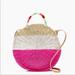 J. Crew Bags | J.Crew Women's Circle Straw Tote In Colorblock - Pink White | Color: Pink | Size: Os