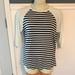 Lularoe Tops | 2 For $15 Euc Lula Roe Long 3/4 Sleeve Top Size Xl. Black And Off White Stripe | Color: Black/Cream | Size: Xl