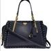 Coach Bags | Coach Dreamer Border Rivets Mixed 35617 Leather Navy/Gold Satchel | Color: Blue | Size: Os