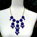 J. Crew Jewelry | J. Crew Blue Faceted Stone Bib Necklace | Color: Blue/Gold | Size: Os
