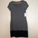 Athleta Dresses | Athleta Ella Colorblock Gray Black T-Shirt Dress Short Sleeve Size S | Color: Black/Gray | Size: S