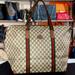 Gucci Bags | Gucci 19" Italy Vintage Xl Overnight Travel Tote Duffle Luggage Bag Unisex | Color: Brown/Tan | Size: Os