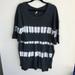 Free People Dresses | Free People Tie Dye Striped Tunic Dress Size L | Color: Gray/White | Size: L