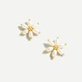 J. Crew Jewelry | Jcrew Freshwater Pearl Petal Stud Earrings | Color: Gold/Tan | Size: Os