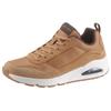 Sneaker SKECHERS "Uno Stacre", Herren, Gr. 44, braun (hellbraun), Leder, Lederimitat, sportlich, Schuhe, mit Luftkammernsohle, Freizeitschuh, Halbschuh, Schnürschuh
