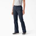 Dickies Women's Slim Fit Bootcut Pants - Rinsed Dark Navy Size 26 (FP515)