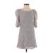 H&M Casual Dress: Gray Damask Dresses - Women's Size 4