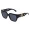 Versace VE4409 Damen-Sonnenbrille Vollrand Eckig Acetat-Gestell, Schwarz