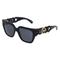 Versace VE4409 Damen-Sonnenbrille Vollrand Eckig Acetat-Gestell, schwarz