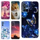 Coque de téléphone en silicone souple et mince pour Oppo belle coque arrière papillon bleu A16