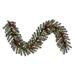Vickerman 718346 - 6' x 14" Berry Mixed Garl DuraLit 50WW (G220615LED) Traditional Green Christmas Garland