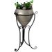 Silver Galvanized Metal Beverage Cooler Tub with Liner and Stand