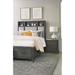 26.5 "W Transitional Style 2-Drawers Nightstand with Grey Finish , Dark Bronze Tone Knobs and Bar Pulls for Bedroom