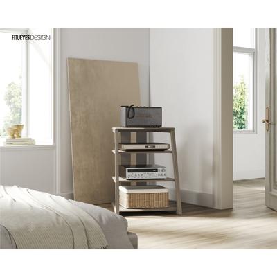 FITUEYES 4-Tier Wooden AV Component Media Stand Stereo Cabinet