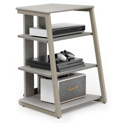 FITUEYES 4-Tier Wooden AV Component Media Stand Stereo Cabinet