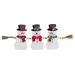 Triple Snowman Stand With Tassels