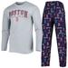 Men's Concepts Sport Navy/Gray Boston Red Sox Breakthrough Long Sleeve Top & Pants Sleep Set