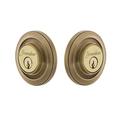 Grandeur Circulaire Double Cylinder Deadbolt Brass in Yellow | 2.7 H x 2.7 W x 0.45 D in | Wayfair 825990