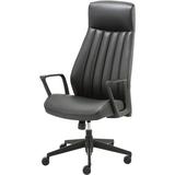 Lorell High Back Faux Leather Conference Chair Upholstered in Gray | 50.9 H x 28 W x 29.4 D in | Wayfair LYSCH100LABK