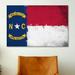 Winston Porter North Carolina Flag, Grunge Painted Graphic Art on Canvas Paper/Metal in Black/Gray/Red | 24 H x 32 W x 1 D in | Wayfair