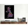 East Urban Home Great Britain UK City Map by Michael Tompsett Graphic Art on Canvas in Black & Purple Metal in Black/Gray | Wayfair