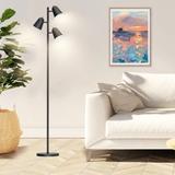 Latitude Run® 68" Tree Floor Lamp w/ 3 Bulbs Included Metal in Black | 68.3 H x 11.8 W x 10.2 D in | Wayfair 98D0ED880DE748A0A2F43B55B572F655