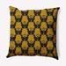 The Twillery Co.® Mitesh Polyfill Indoor/Outdoor Square Throw Cushion Polyester/Polyfill blend in Yellow | 16 H x 16 W x 6 D in | Wayfair