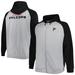 Men's Heather Gray Atlanta Falcons Big & Tall Fleece Raglan Full-Zip Hoodie Jacket