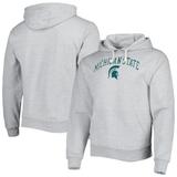 Men's League Collegiate Wear Heather Gray Michigan State Spartans Arch Essential Pullover Hoodie