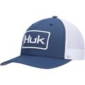 Men's Huk Navy/White Solid Trucker Snapback Hat