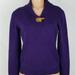 Ralph Lauren Sweaters | Lauren Ralph Lauren Women's Size Small Purple Pullover Sweater Clip V Neck Xs | Color: Purple | Size: Xs