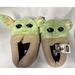 Disney Shoes | Disney Mandalorian Baby Yoda Star Wars Toddler Kids Slippers Size 4-5 Nwt Grogu | Color: Tan | Size: 4-5