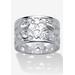 Women's Filigree Vintage-Style Ring In .925 Sterling Silver Jewelry by PalmBeach Jewelry in Silver (Size 7)