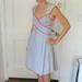 Jessica Simpson Dresses | Jessica Simpson Mid-Length Stripped Dress With Red-Orange Detail - Size 6 | Color: Blue | Size: 6