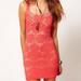 Free People Dresses | Free People Medallion Bodycon Dress In Coral | Color: Orange/Pink | Size: Xsp
