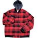 Levi's Jackets & Coats | Levi's Red Black Buffalo Plaid Full Zip Hooded Jacket Coat Men Size M | Color: Black/Red | Size: M