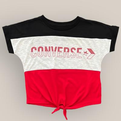 Converse Shirts & Tops | Converse Color Block Girls T Shirt | Color: Black/Red | Size: Sb